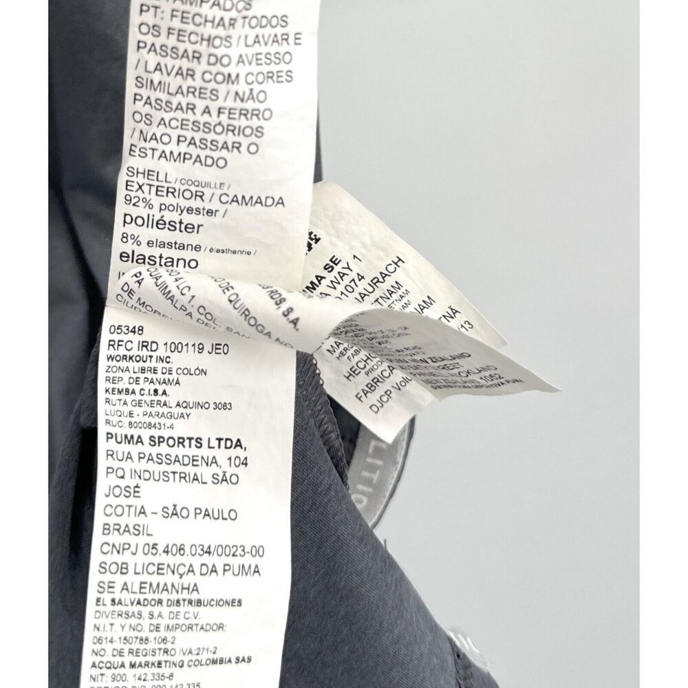 Puma Volition America Polo Shirt Men Medium Gray Performance Flag Pocket Stretch - Picture 3 of 5